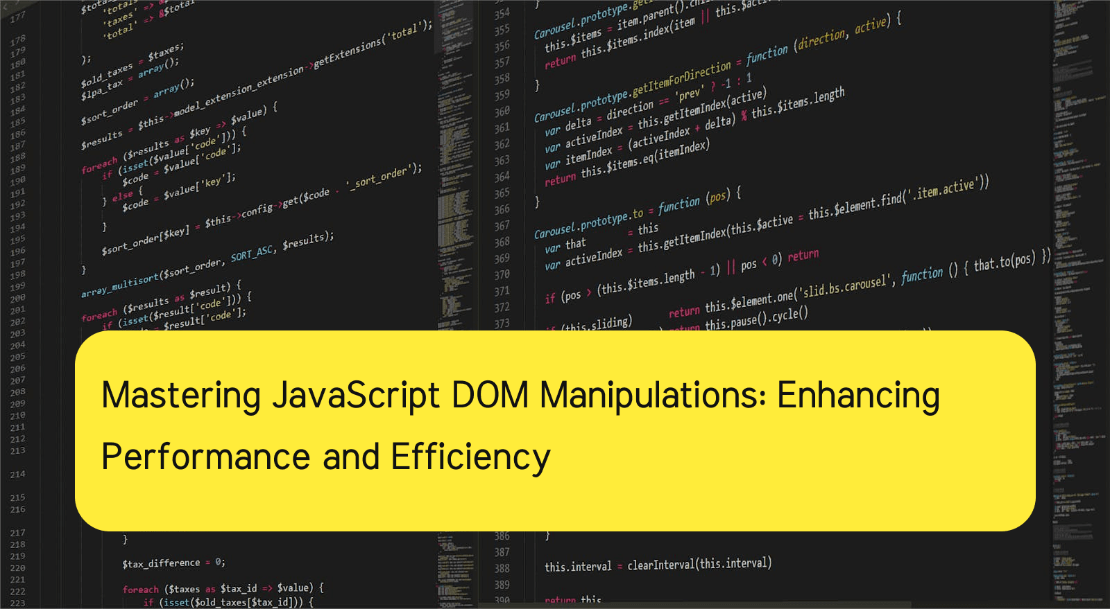Mastering JavaScript DOM Manipulations: Enhancing Performance and Efficiency